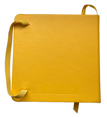 yellow square sketchbook